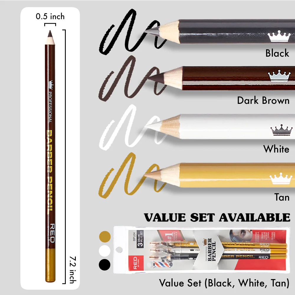 RED by KISS Barber Pencil Hairline Edge Liner With Built-In Sharpener - Image 28