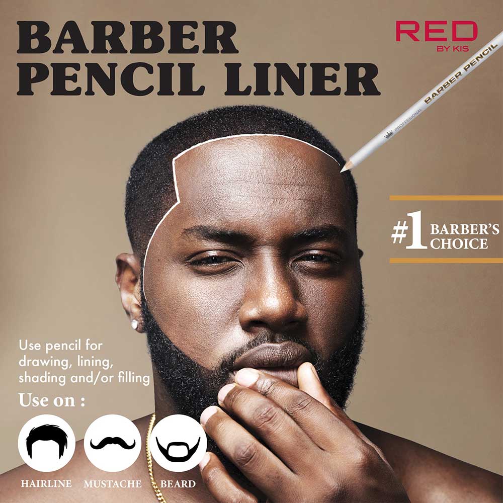 RED by KISS Barber Pencil Hairline Edge Liner With Built-In Sharpener - Image 6