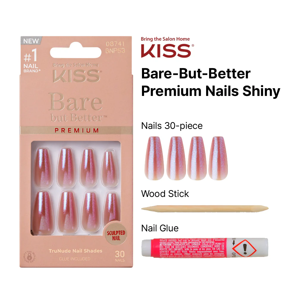 KISS Bare but Better Premium Nails - Shiny - Image 3