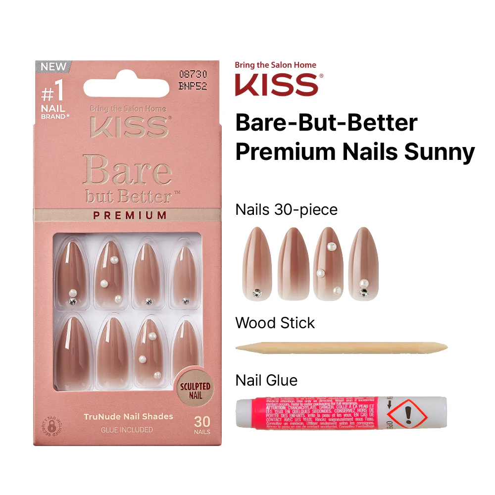 KISS Bare but Better Premium Nails - Sunny - Image 3