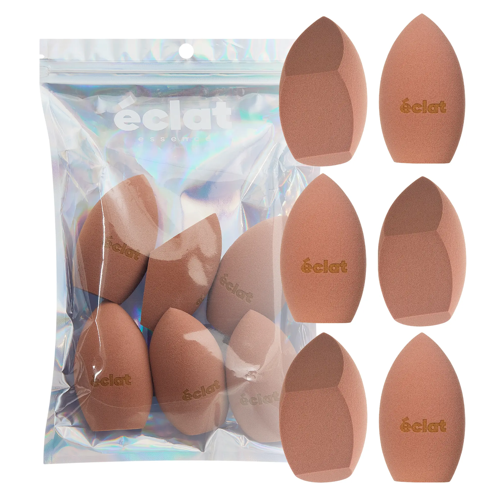 éclat Beauty Blender Makeup Sponge Set - 6pcs Super Soft & Bouncy Applicator - Image 10