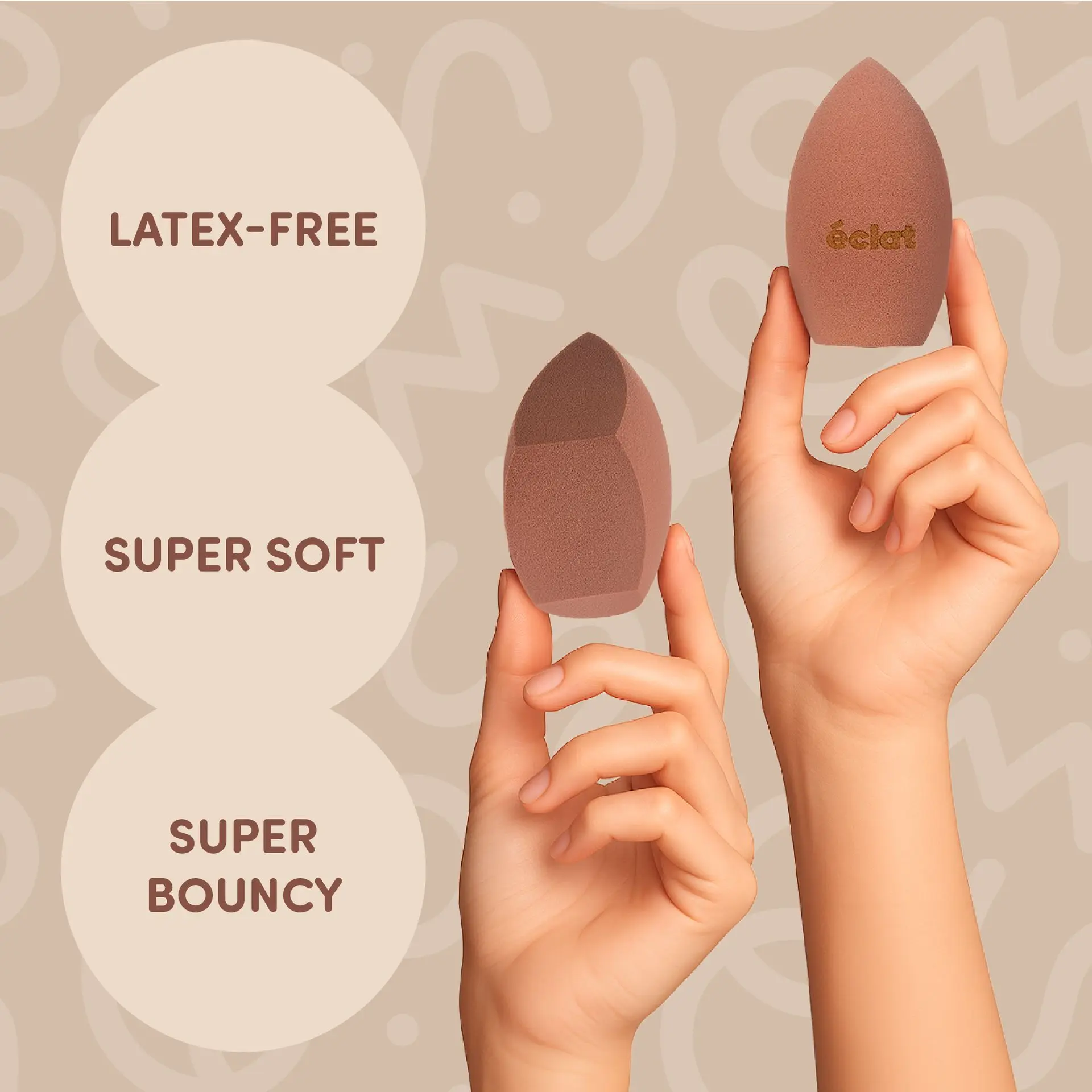 éclat Beauty Blender Makeup Sponge Set - 6pcs Super Soft & Bouncy Applicator - Image 12