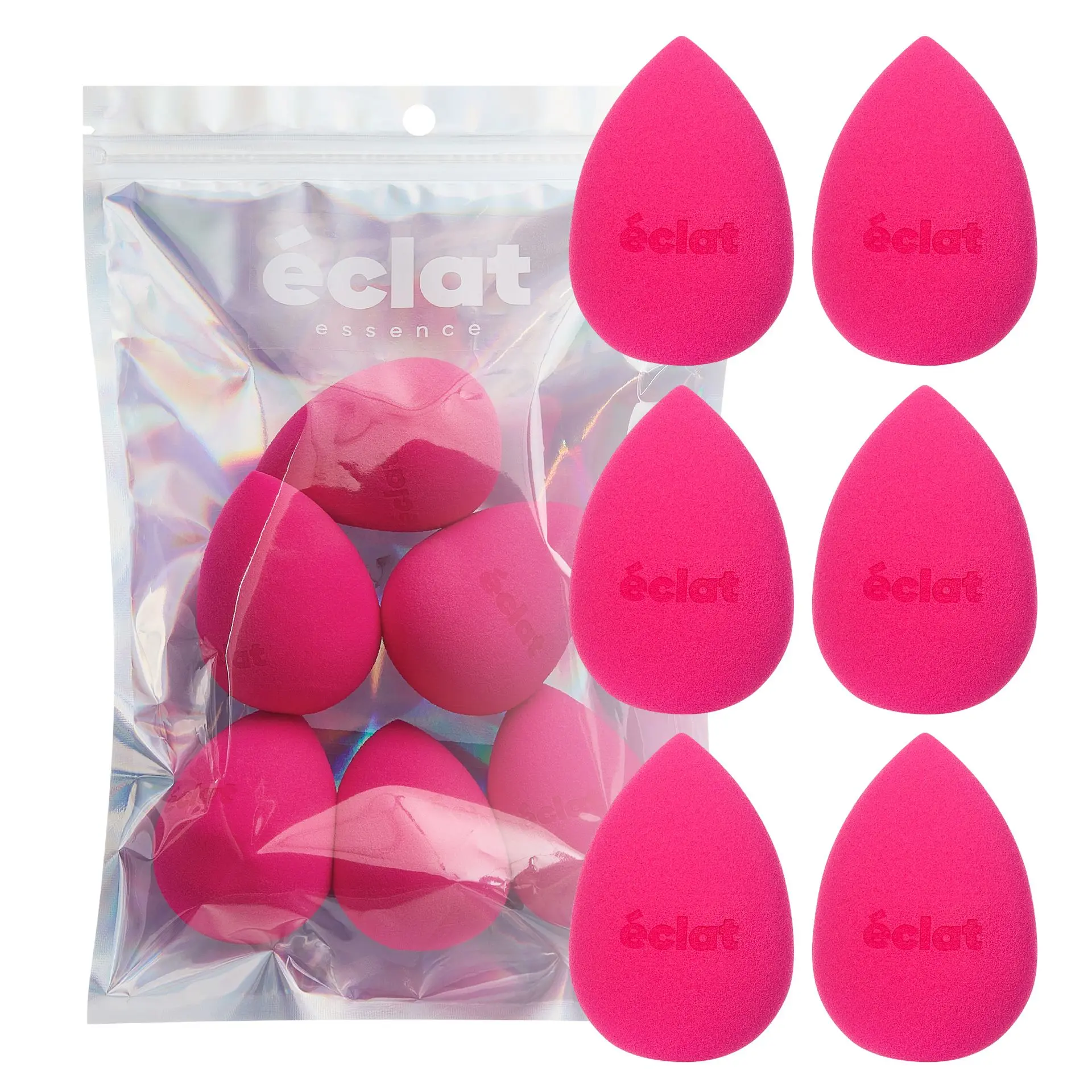 éclat Beauty Blender Makeup Sponge Set - 6pcs Super Soft & Bouncy Applicator - Image 8