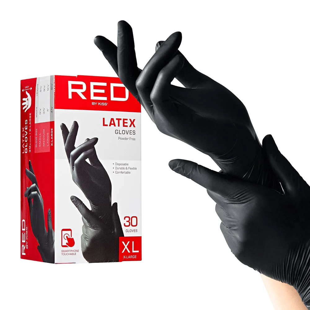 RED by KISS Black Latex Gloves (30pcs) - Image 13