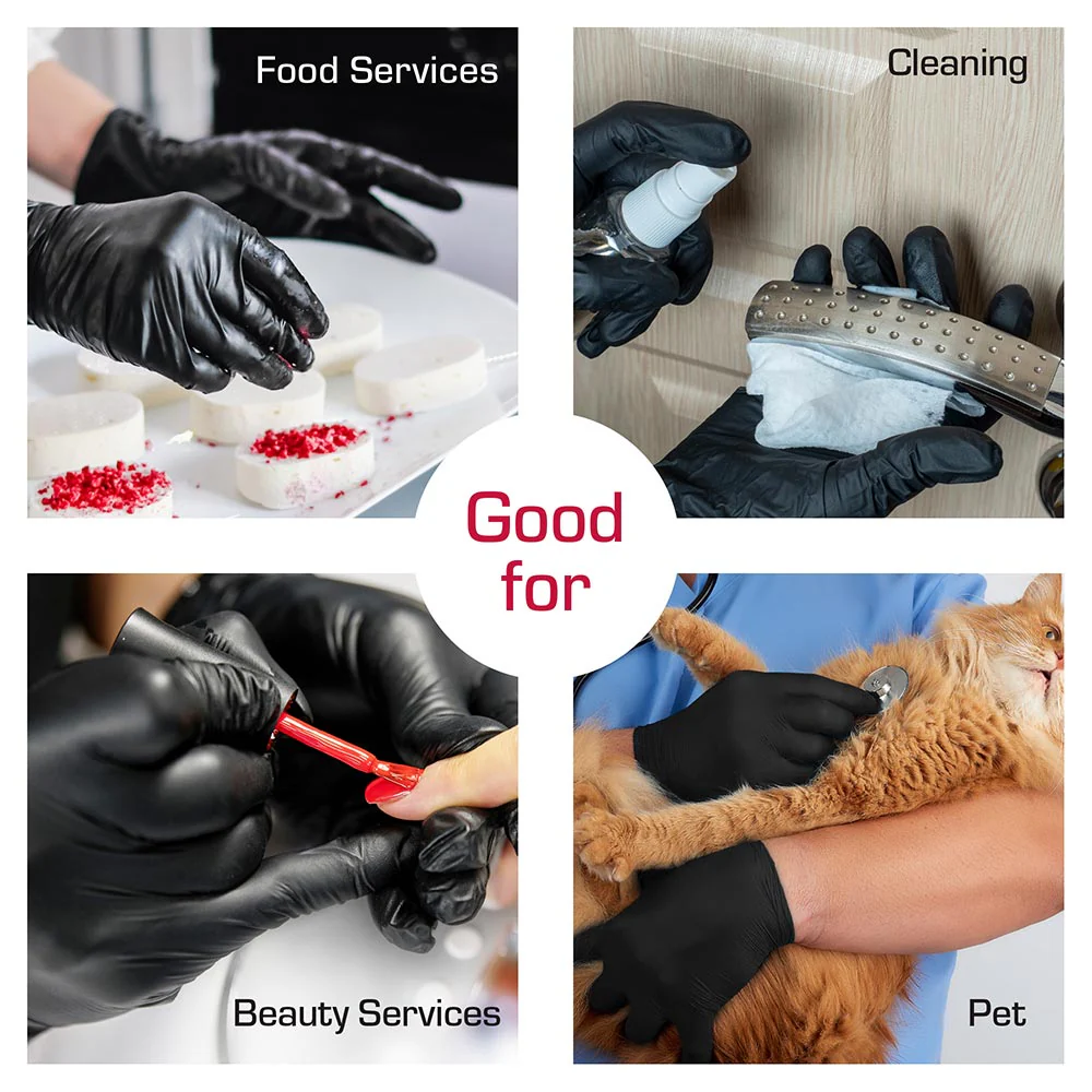 RED by KISS Black Latex Gloves (30pcs) - Image 4
