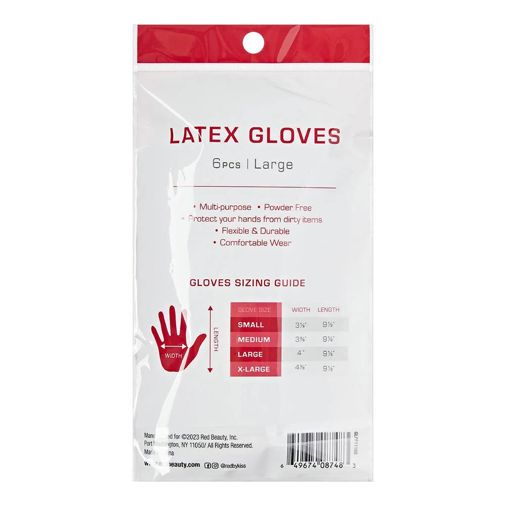 RED by KISS Black Latex Gloves (6pcs) - Image 15