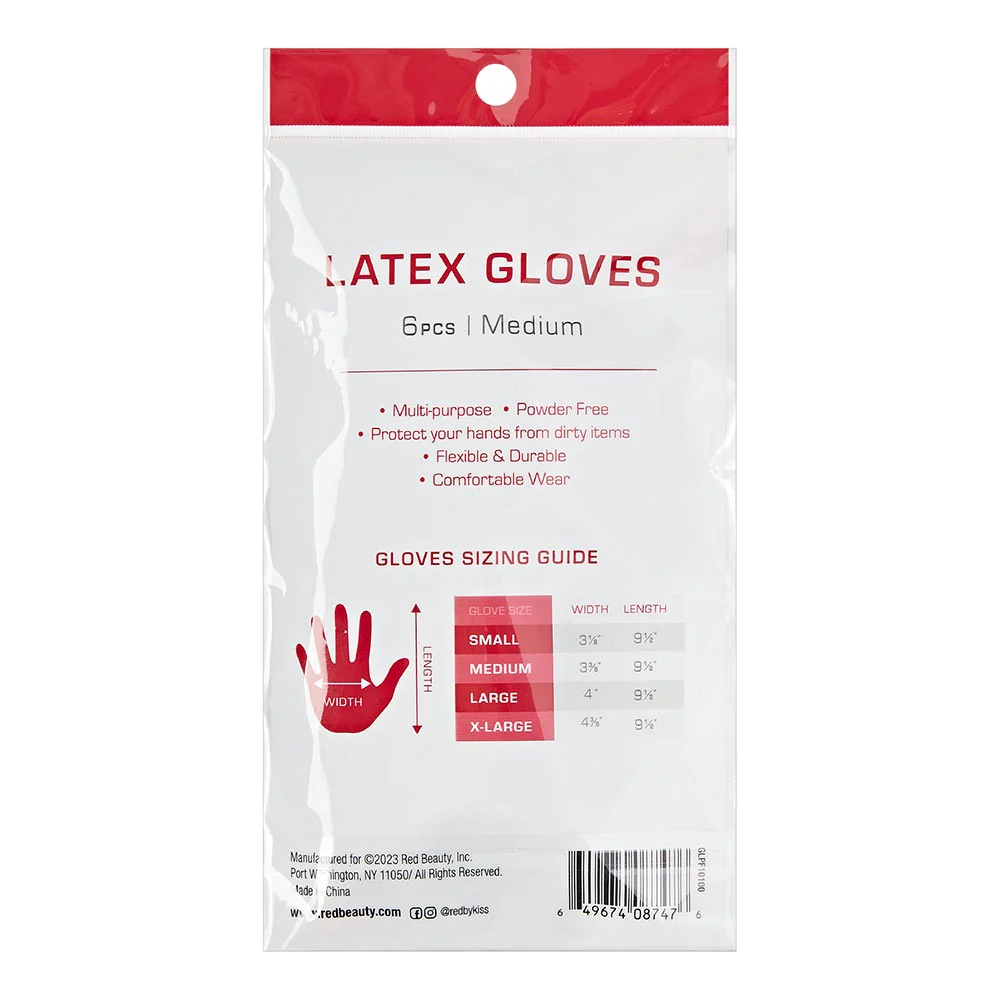 RED by KISS Black Latex Gloves (6pcs) - Image 20