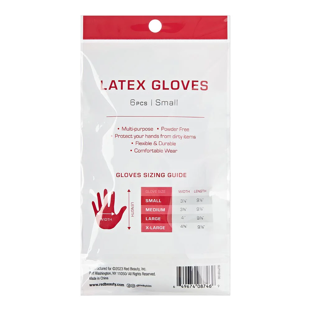 RED by KISS Black Latex Gloves (6pcs) - Image 5