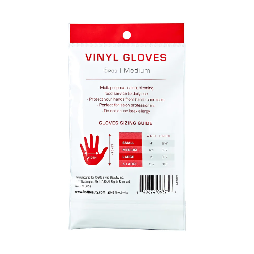RED by KISS Black Vinyl Gloves (6pcs) - Image 10
