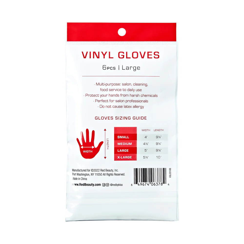RED by KISS Black Vinyl Gloves (6pcs) - Image 11