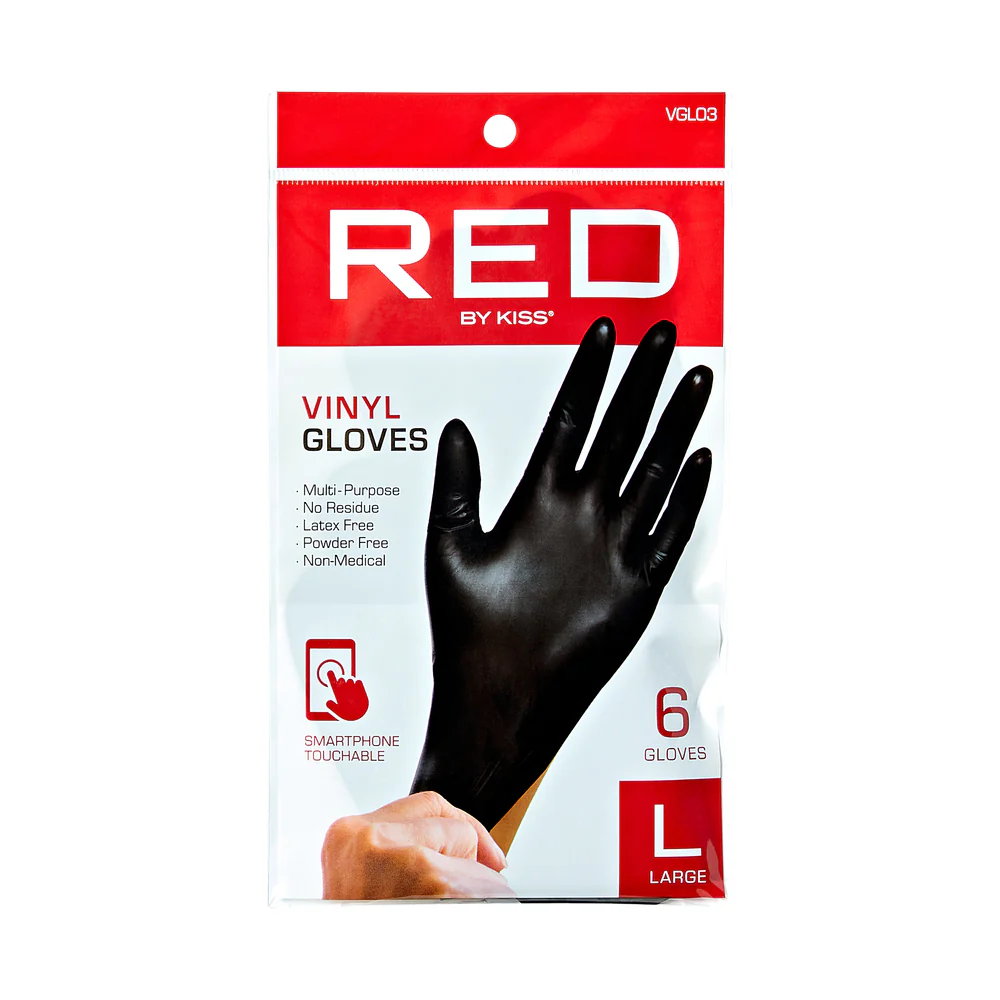 RED by KISS Black Vinyl Gloves (6pcs) - Image 3