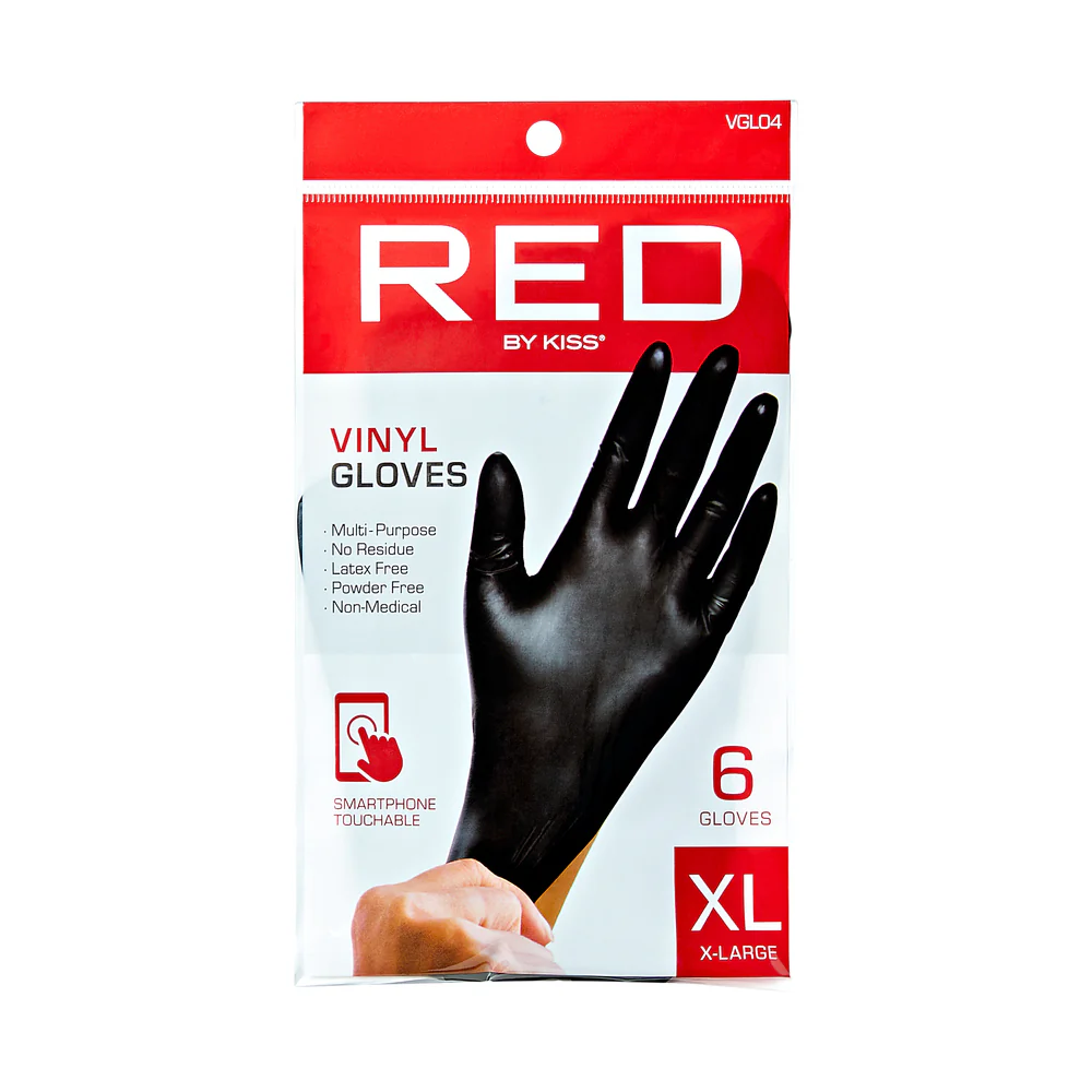 RED by KISS Black Vinyl Gloves (6pcs) - Image 4