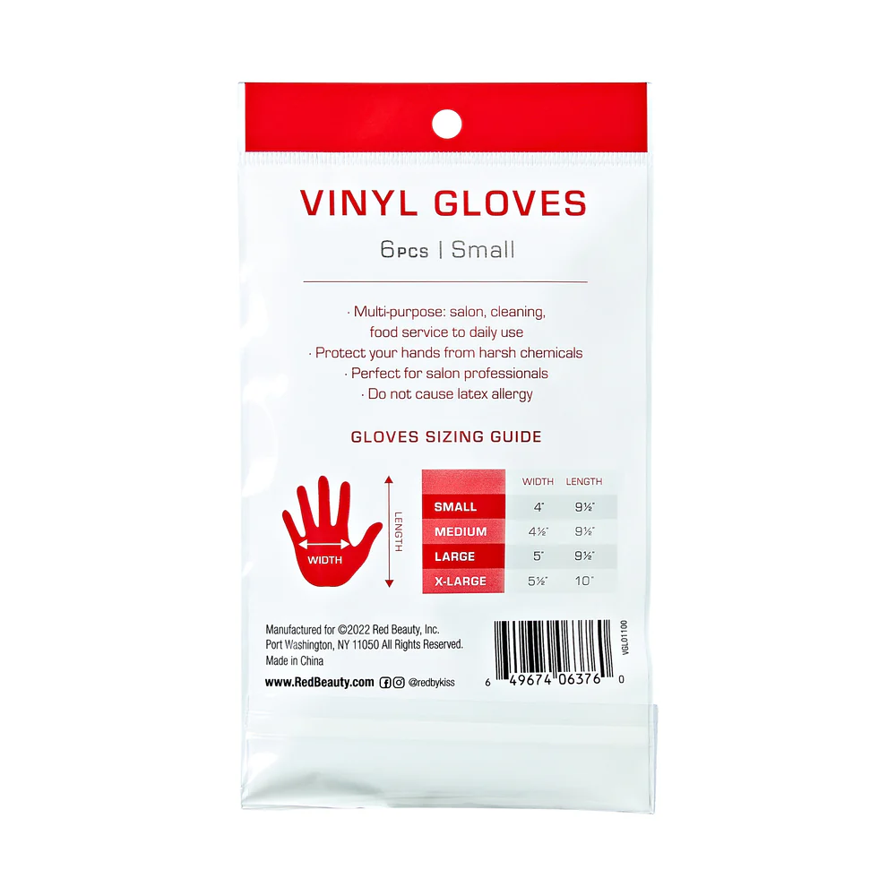 RED by KISS Black Vinyl Gloves (6pcs) - Image 9
