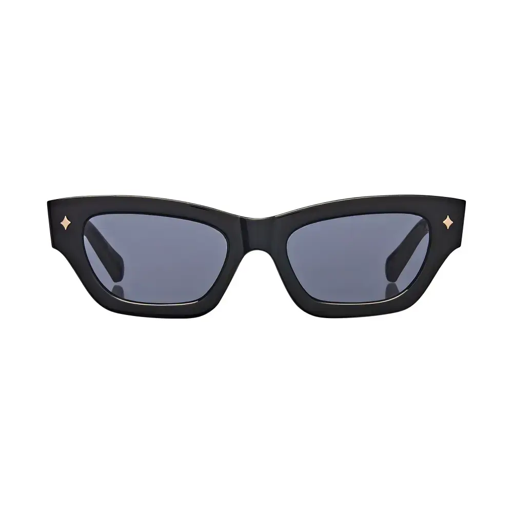 Mad Shade Bold Black Cat Eye Rectangle Sunglasses with UV400 Lenses - 90s Inspired Unisex Fashion Shades #12 - Image 5