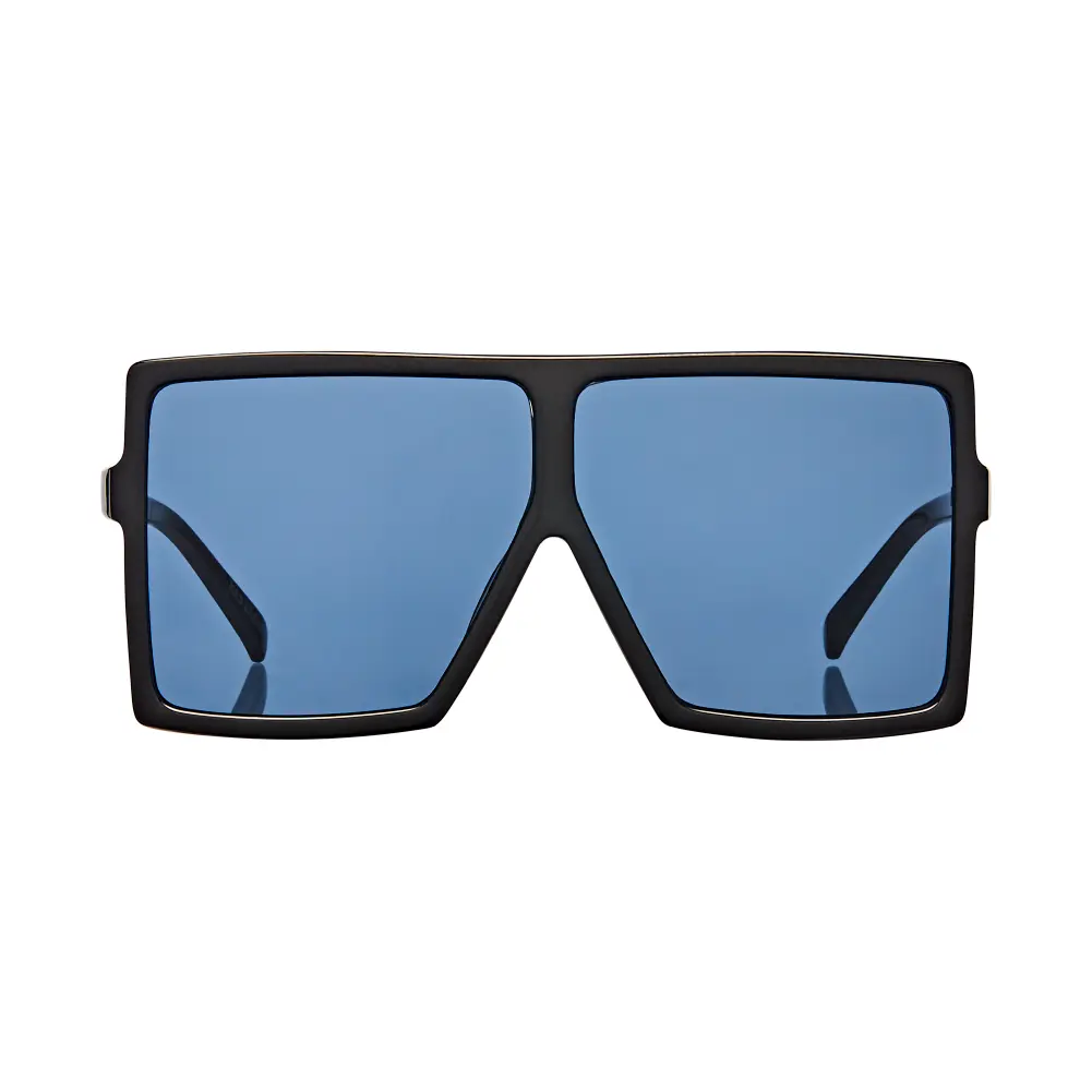 Mad Shade Bold Black Flat Top Frame with Black UV400 Lens – Oversized Retro Sunglasses for Unisex #08 - Image 5