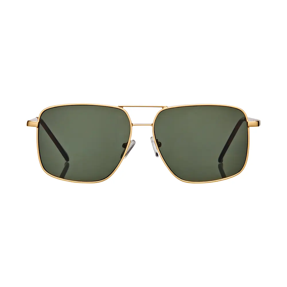 Mad Shade Bold Gold Square Aviator Frame with Dark UV400 Lens – Lightweight Retro Sunglasses for Men #04 - Image 5