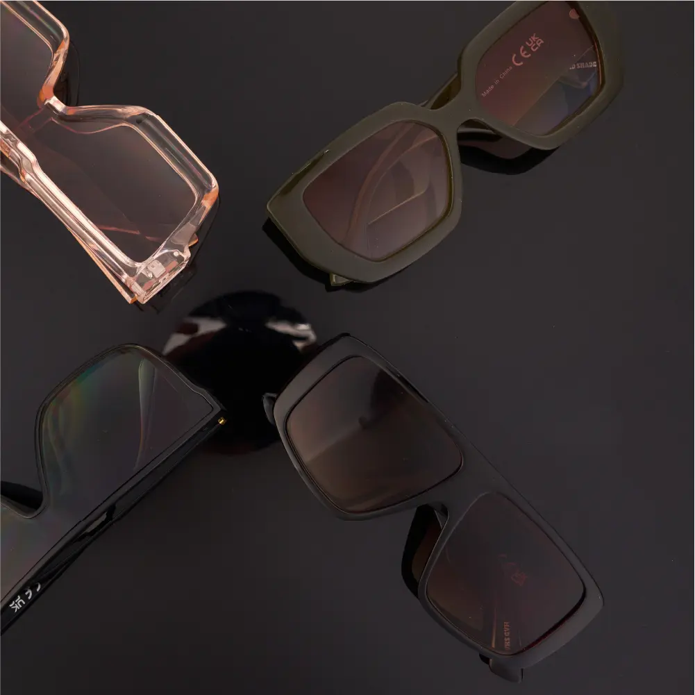 Mad Shade Bold Green Geometric Frame with Brown UV400 Lens - Oversized Retro Sunglasses #16 - Image 6