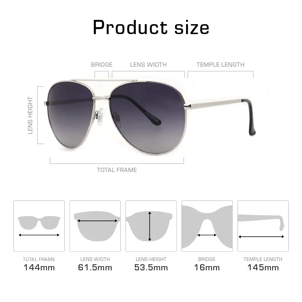 Mad Shade Bold Silver Aviator Frame with Gradient UV400 Lens – Lightweight Retro Sunglasses for Men #02 - Image 5