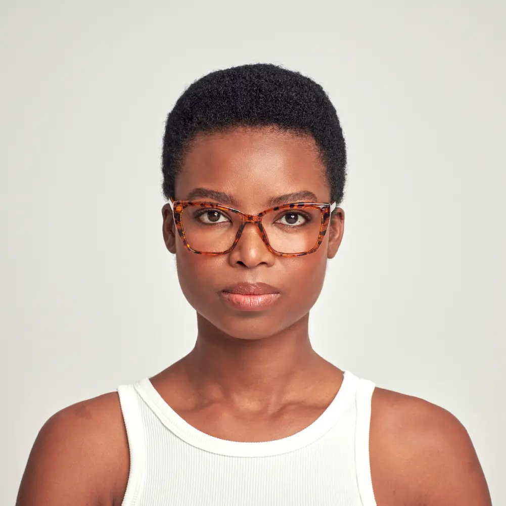Mad Shade Bold Tortoise Cat Eye Frame with Blue Light Lens Glasses – Retro Style Anti-Glare for Daily Screen Use #49 - Image 3