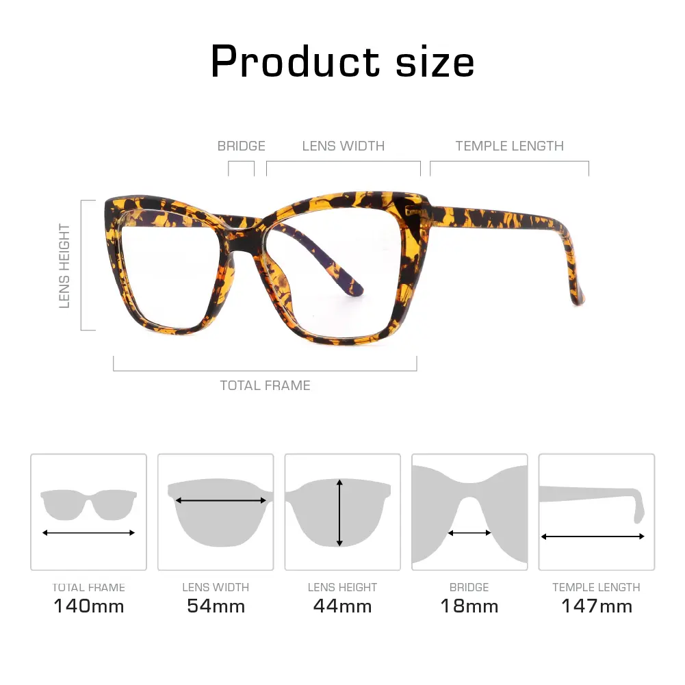 Mad Shade Bold Tortoise Cat Eye Frame with Blue Light Lens Glasses – Retro Style Anti-Glare for Daily Screen Use #49 - Image 4
