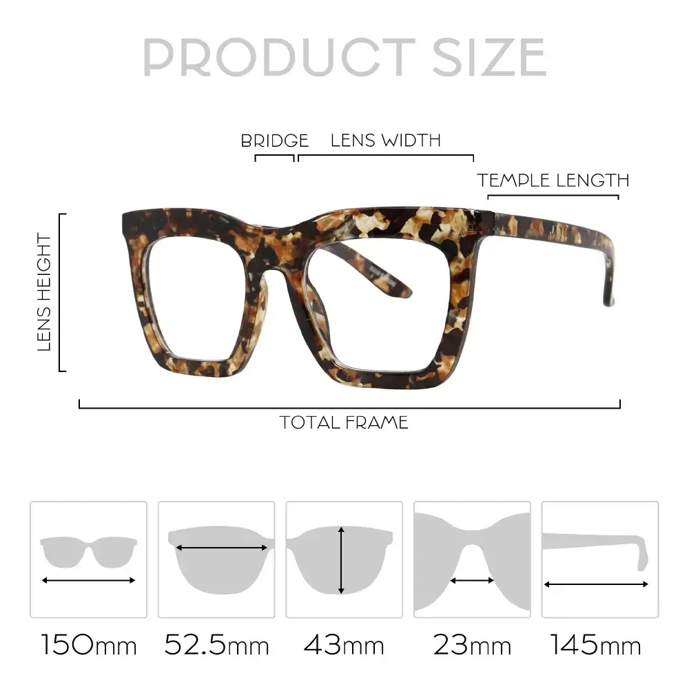 Mad Shade Bold Tortoise Square Frame with Clear Lens - Oversized Retro 90s Inspired Fashion Glasses #16 - Image 4