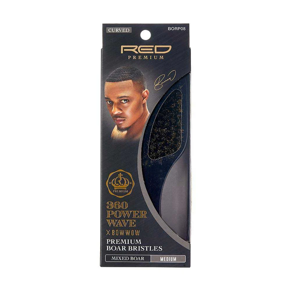 RED by KISS BOW WOW X 360 Power Wave Medium Boar Brush - Image 5