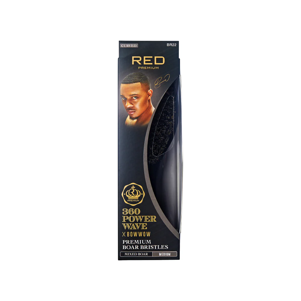 RED by KISS BOW WOW X 360 Power Wave Medium Boar Brush - Image 9