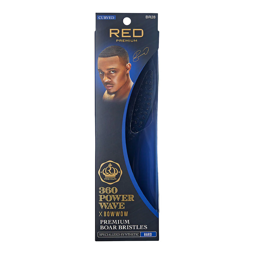 RED by KISS BOW WOW X 360 Power Wave Medium Hard Boar Brush - Image 5