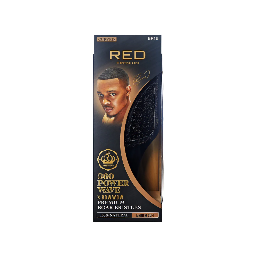RED by KISS BOW WOW X 360 Power Wave Medium Soft Boar Brush - Image 5