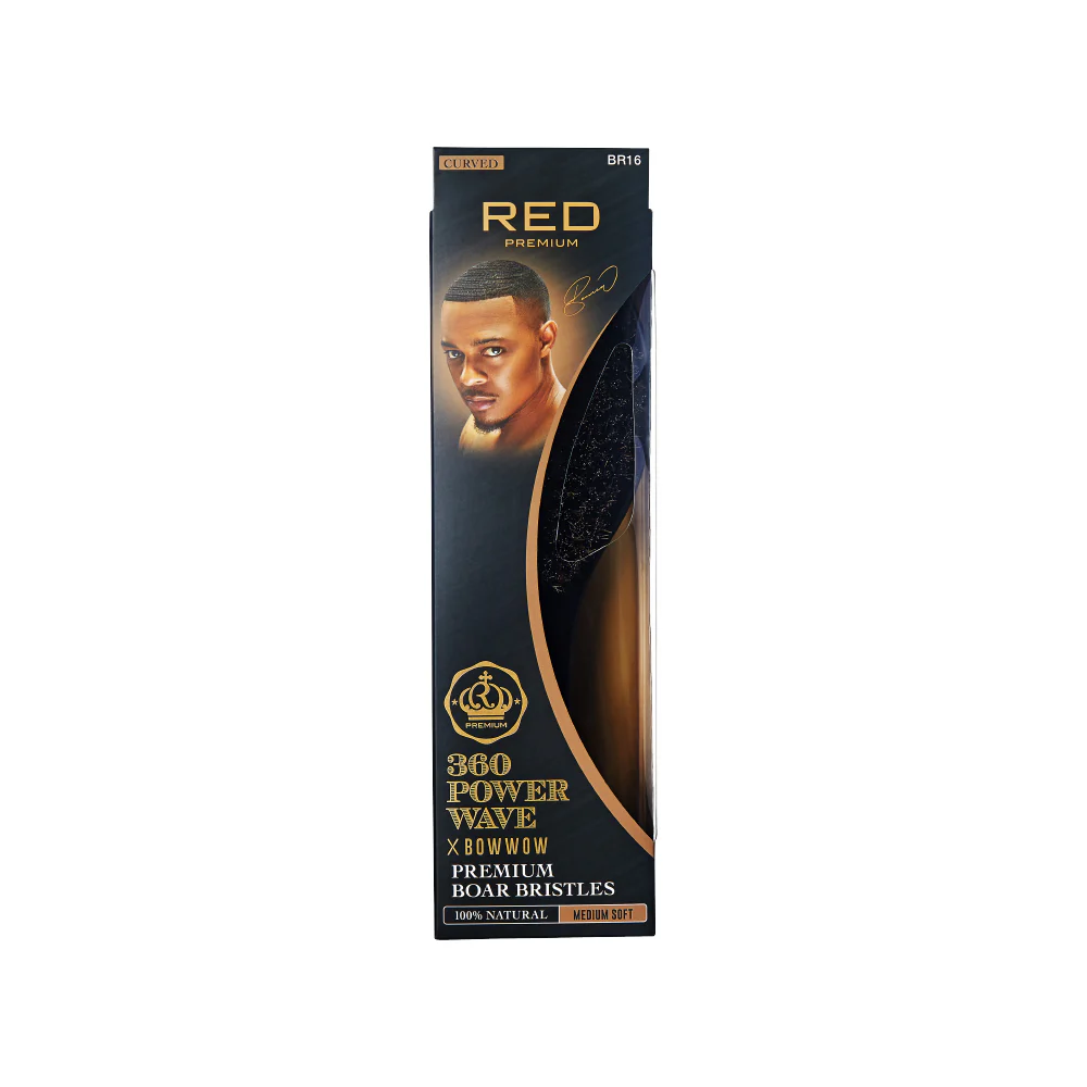RED by KISS BOW WOW X 360 Power Wave Medium Soft Boar Brush - Image 9