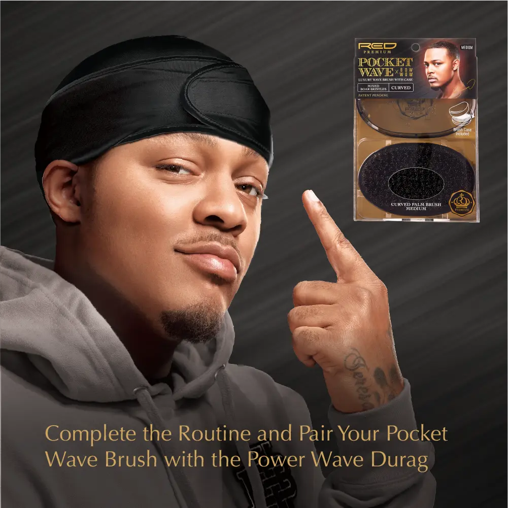 RED by KISS BOW WOW X 360 Power Wave Premium Boar Brush with Case - Image 14