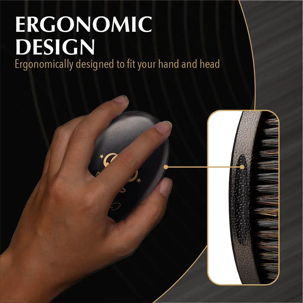 RED by KISS BOW WOW X 360 Power Wave Premium Boar Brush with Case - Image 17