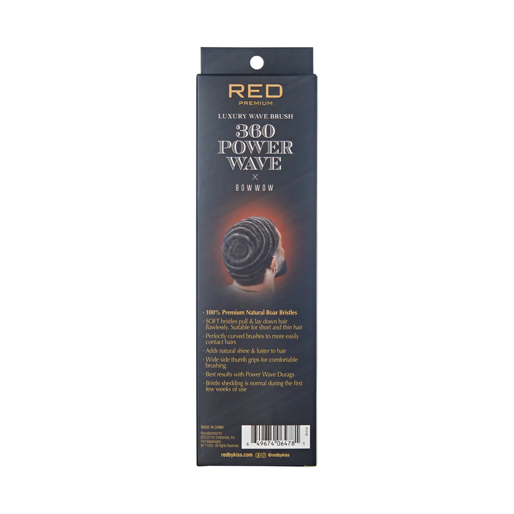 RED by KISS BOW WOW X 360 Power Wave Soft Boar Brush - Image 10