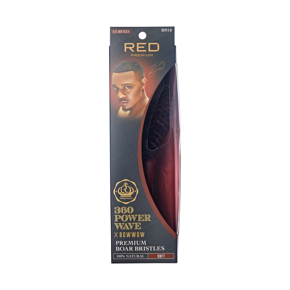 RED by KISS BOW WOW X 360 Power Wave Soft Boar Brush - Image 5