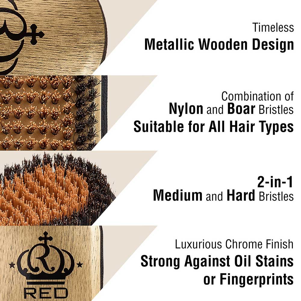 RED by KISS BOW WOW X Metallic 2-in-1 Boar Brush - Image 12