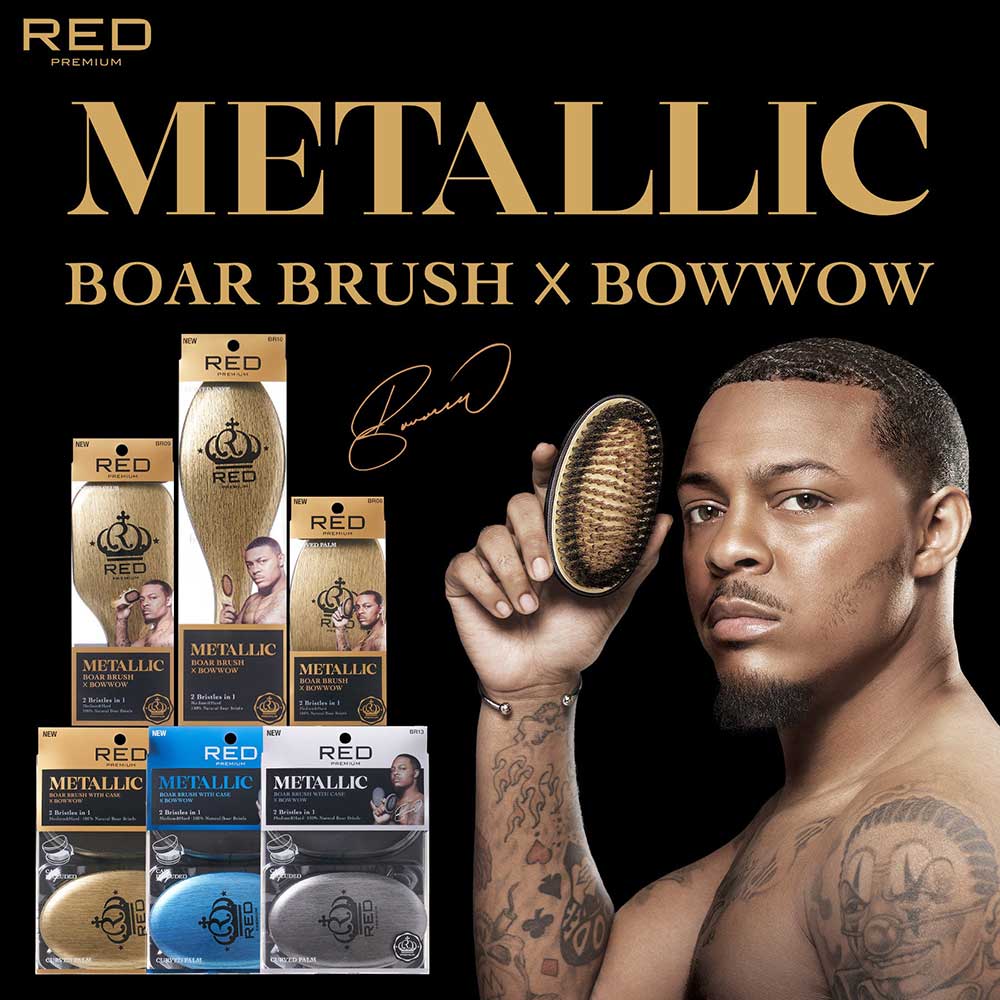 RED by KISS BOW WOW X Metallic 2-in-1 Boar Brush - Image 7
