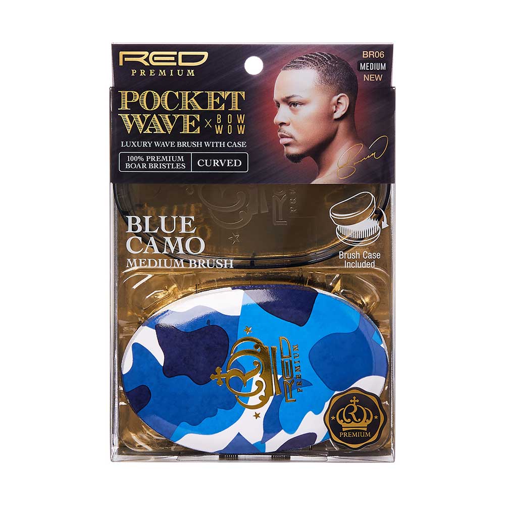 RED by KISS BOW WOW X Pocket Wave Medium Boar Brush with Case - Image 2