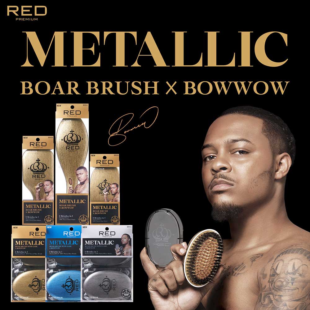 RED by KISS BOW WOW X Pocket Wave Premium Metallic 2-in-1 Boar Brush with Case - Image 19