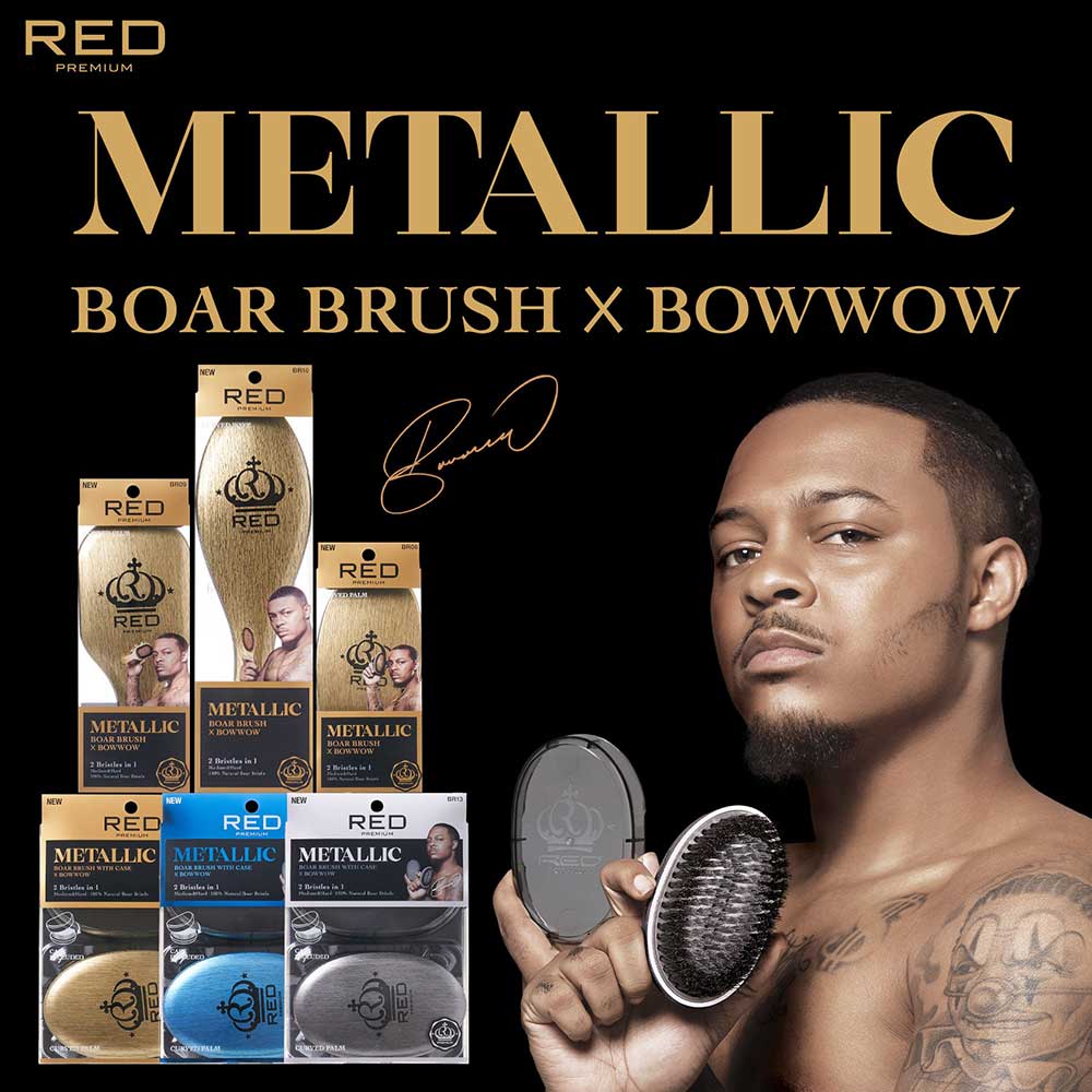 RED by KISS BOW WOW X Pocket Wave Premium Metallic 2-in-1 Boar Brush with Case - Image 21