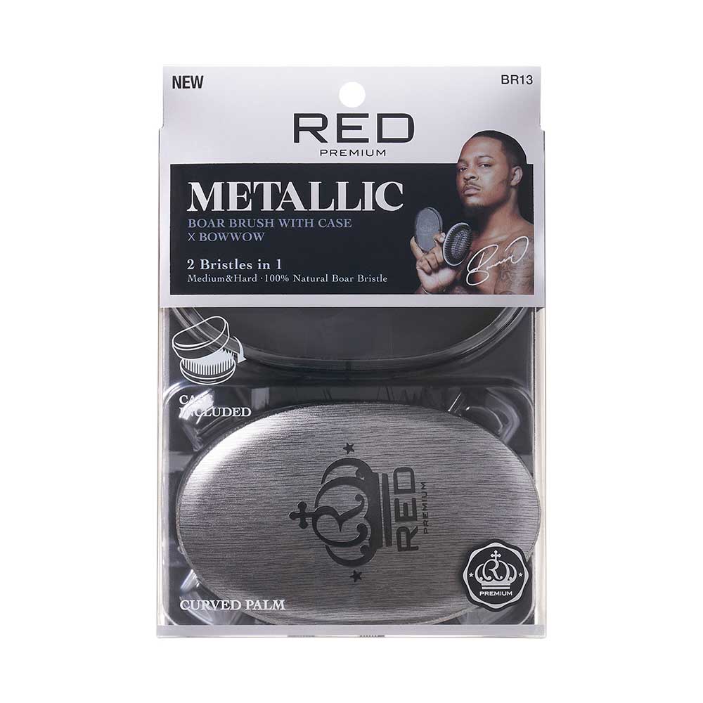 RED by KISS BOW WOW X Pocket Wave Premium Metallic 2-in-1 Boar Brush with Case - Image 3