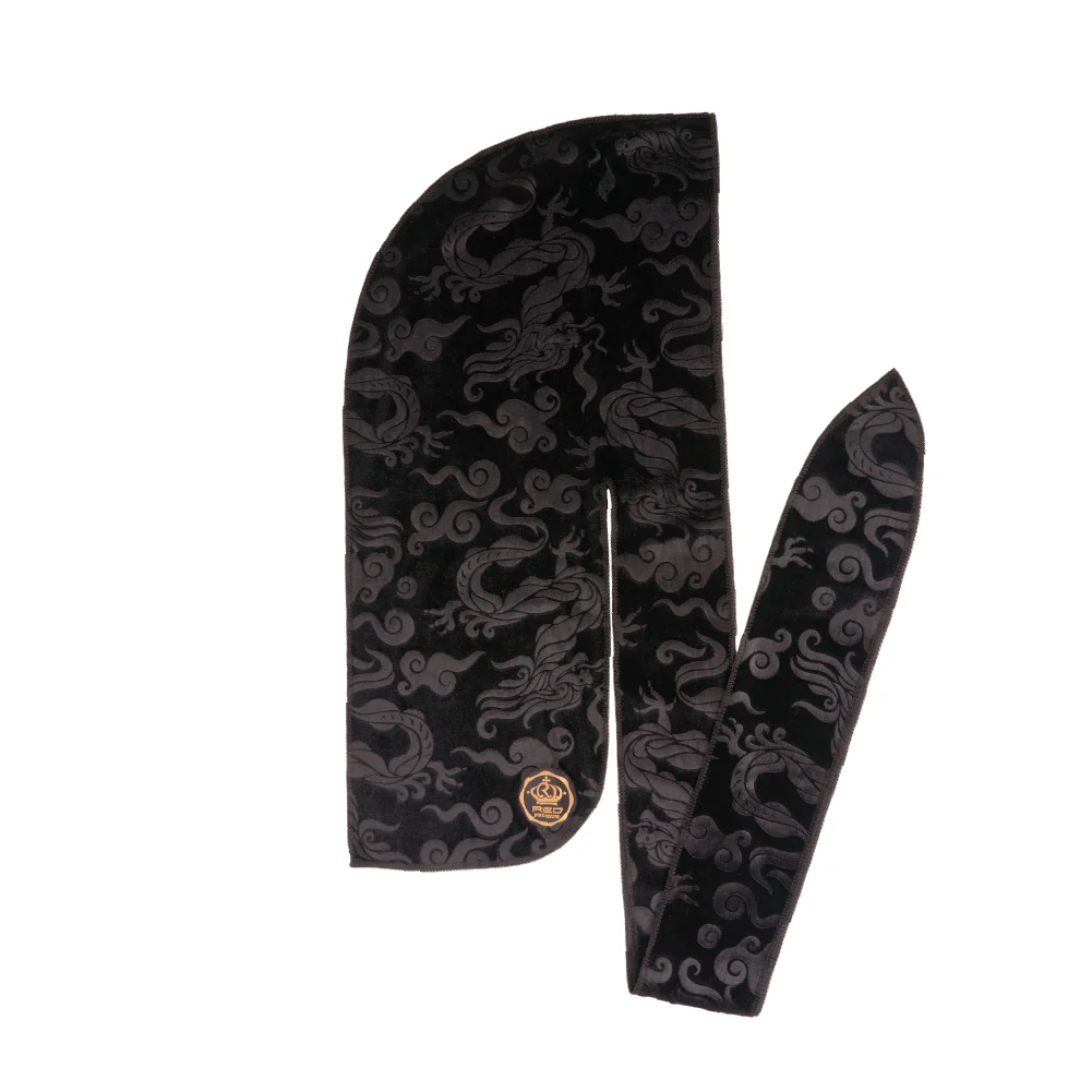Red Premium BOW WOW X Power Wave Pattern Premium Velvet Durag - Image 51