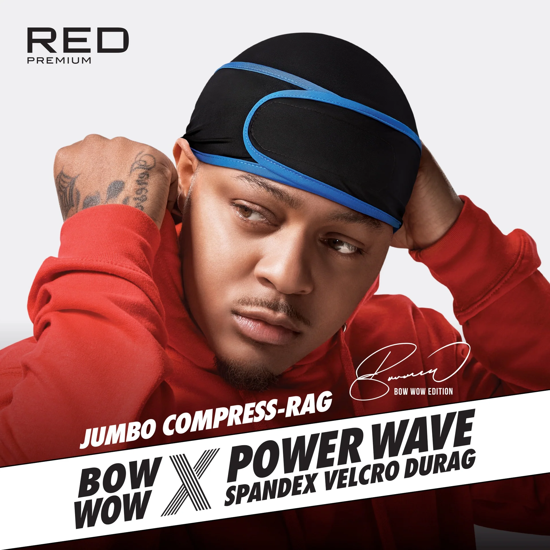 RED by KISS BOW WOW X Power Wave Spandex Hook and Loop Fastener Compress Rag - Image 15