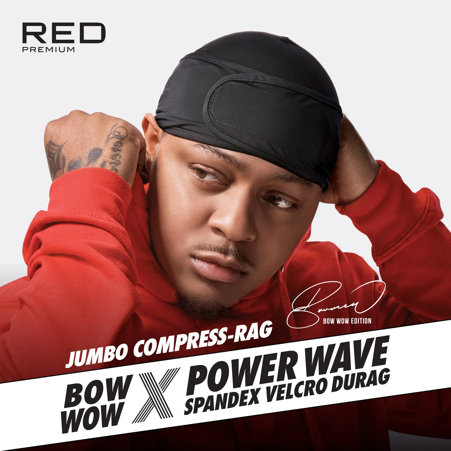 RED by KISS BOW WOW X Power Wave Spandex Hook and Loop Fastener Compress Rag - Image 16