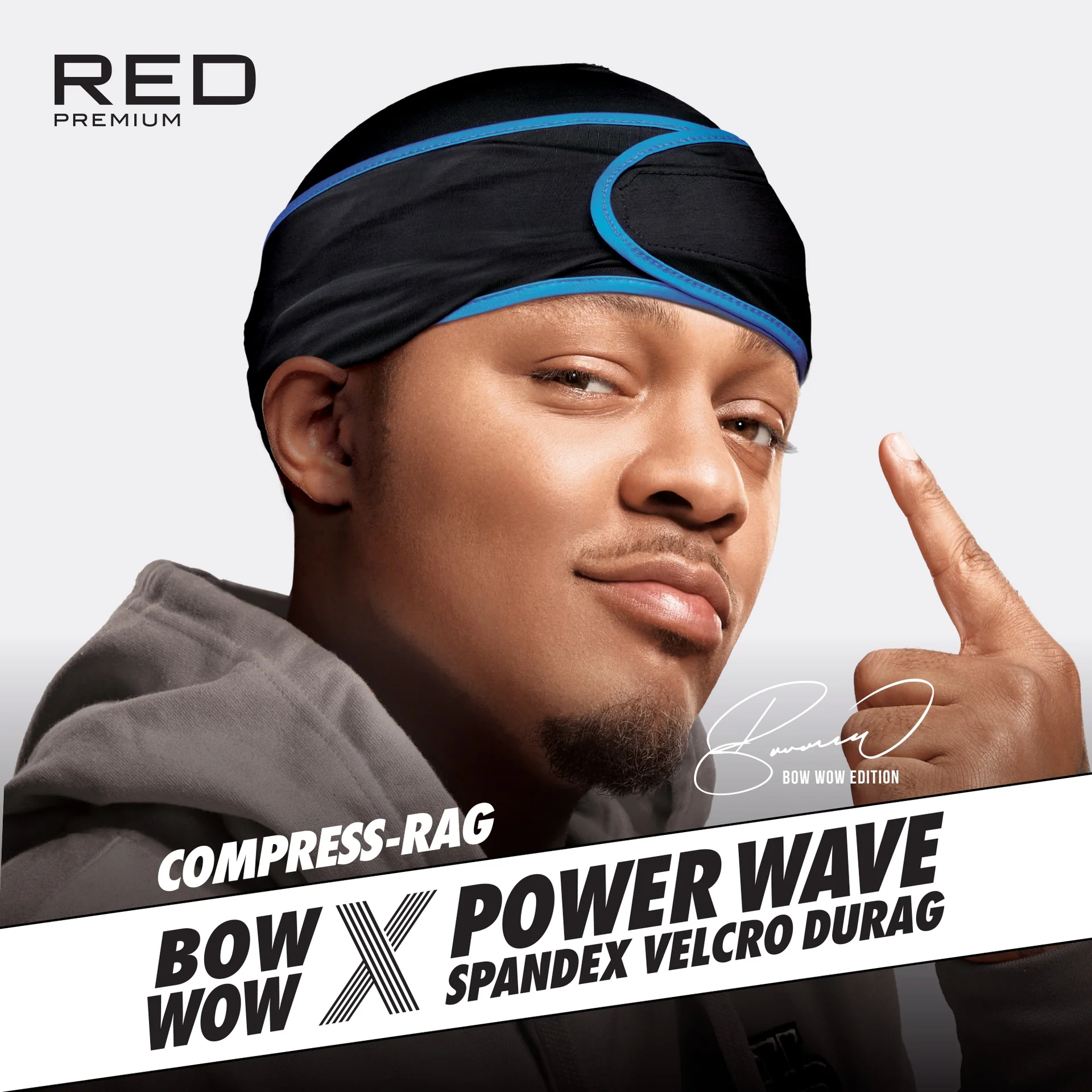 RED by KISS BOW WOW X Power Wave Spandex Hook and Loop Fastener Compress Rag - Image 3