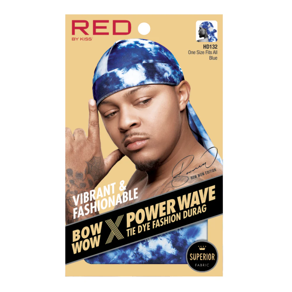 RED by KISS BOW WOW X Power Wave Tie Dye Fashion Durag - Image 2