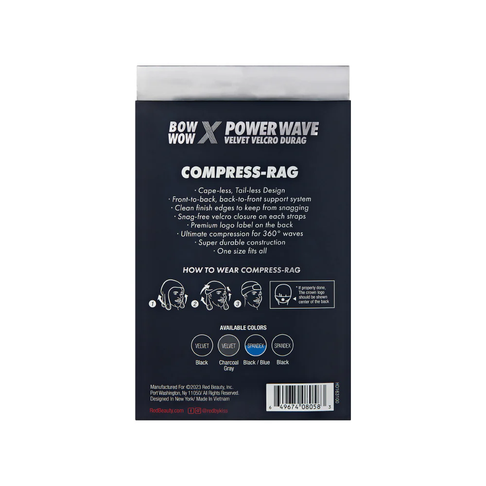 RED by KISS BOW WOW X Power Wave Velvet Hook and Loop Fastener Compression Rag - Image 12