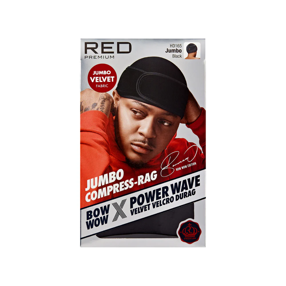 RED by KISS BOW WOW X Power Wave Velvet Hook and Loop Fastener Compression Rag - Image 13