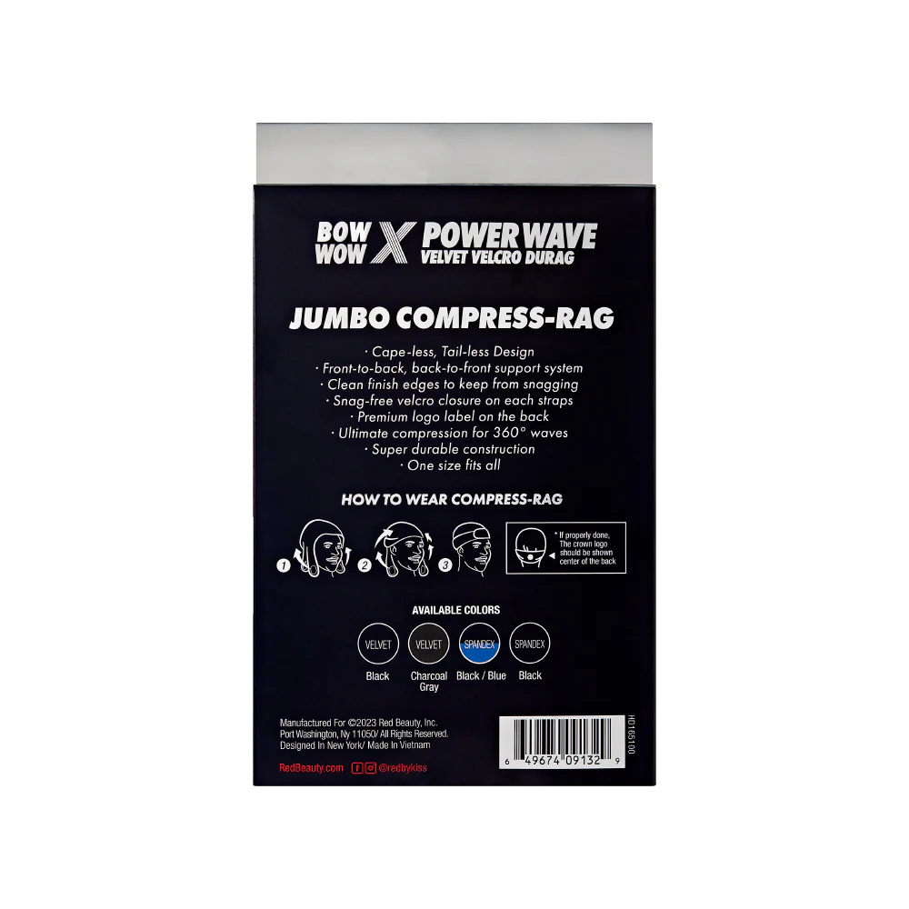RED by KISS BOW WOW X Power Wave Velvet Hook and Loop Fastener Compression Rag - Image 23