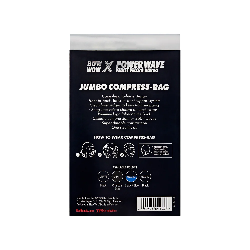 RED by KISS BOW WOW X Power Wave Velvet Hook and Loop Fastener Compression Rag - Image 24