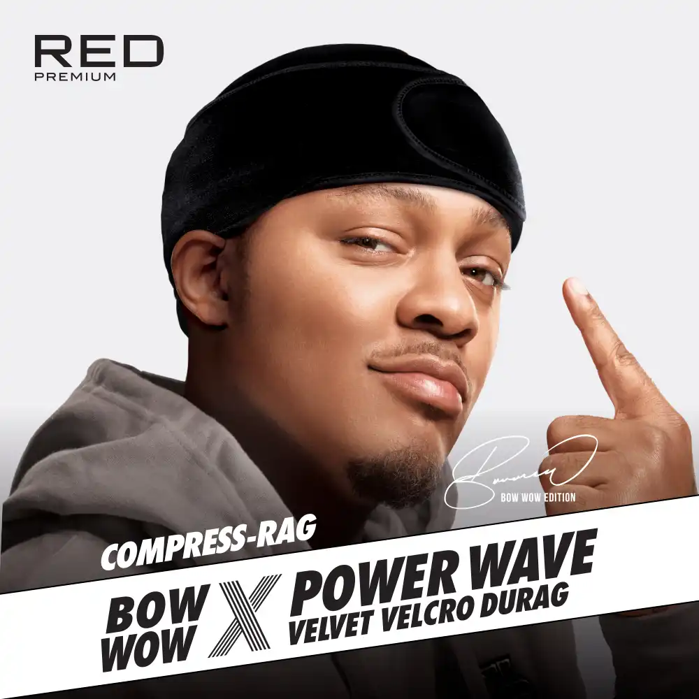 RED by KISS BOW WOW X Power Wave Velvet Hook and Loop Fastener Compression Rag - Image 3